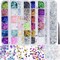 4 Boxes Holographic Nail Sequins – Mixed Shapes & Iridescent Glitter Flakes for Nail Art, DIY Manicure, Craft & Makeup (Style A)